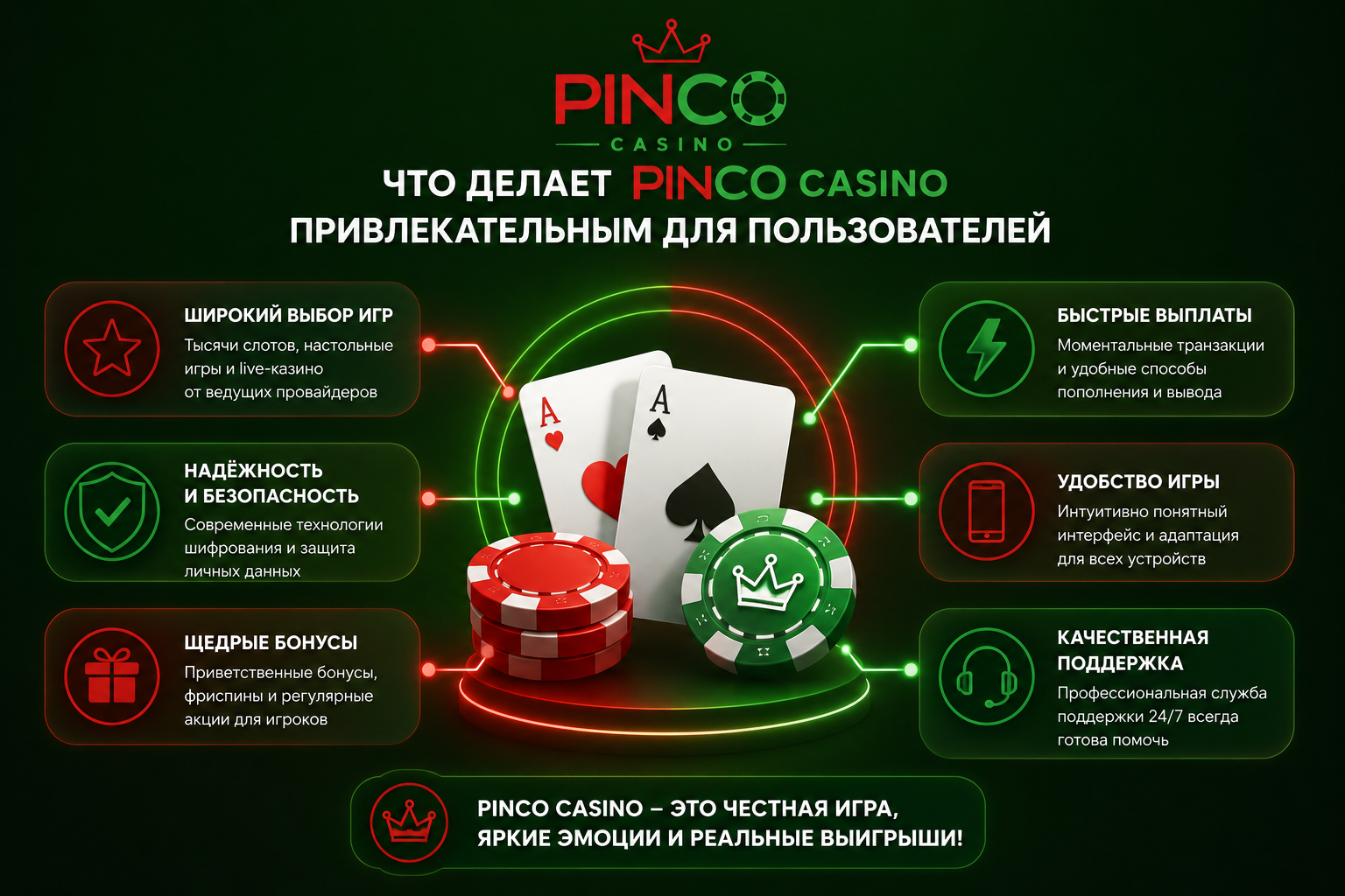 Бонусы Пинко